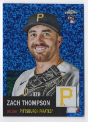 2022 Topps Chrome Platinum Anniversary BLUE WAVE Zach Thompson Rookie /199 - Image 1 of 2