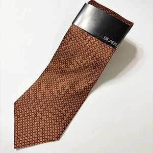 Bill Blass Krawatte Orange Rautenmuster Herrenkrawatte 100% Seide Neu mit Etikett - Bild 1 von 11