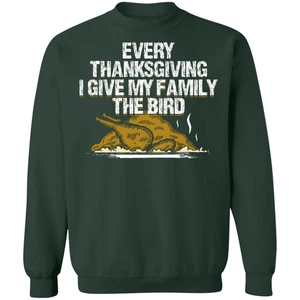 Jedes Erntedankfest gebe ich meiner Familie den Vogel lustiger hässlicher Pullover - Bild 1 von 7