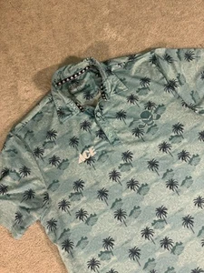 Camisa de colección de golf tatuaje para hombre XL polo gráfico completo logotipo de calavera hawaiana* - Imagen 1 de 13
