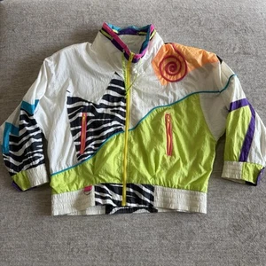 Rompevientos retro vintage años 80/90 galería bloque de colores, cebra, espiral pop mujer - Imagen 1 de 8