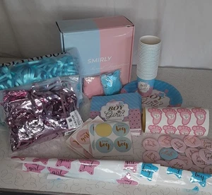 Smirly Gender Reveal Decoration Kit Party Supplies - Picture 1 of 6