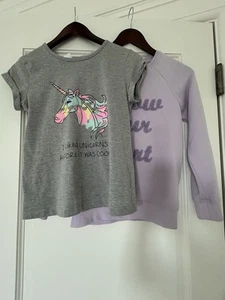 Tween middle school girls unicorn pj tshirt inspirational pj sweatshirt heart - Picture 1 of 18