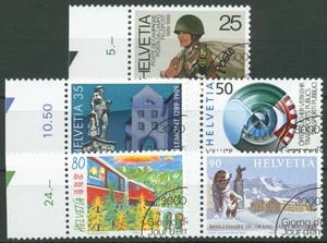 Schweiz 1989 Ereignisse Feldpost Pass Verkehr St.Bernhard 1385/89 gestempelt - Bild 1 von 1