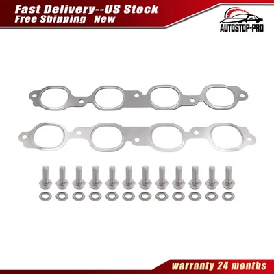 Par de juntas de colector de escape de cabezal para 15-24 GMC Yukon Sierra 1500 nuevo Foto 1 de 4