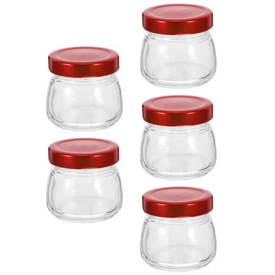  5 Pcs Weckgläser Mit Deckel Mini-Glasbehälter Glasspeicherbehälter - Bild 1 von 4