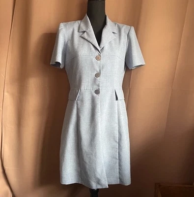 Vestido Escarlata Vintage Talla 9/10 Cottagecore Modesto Cuello Pradera Botones Foto 1 de 4