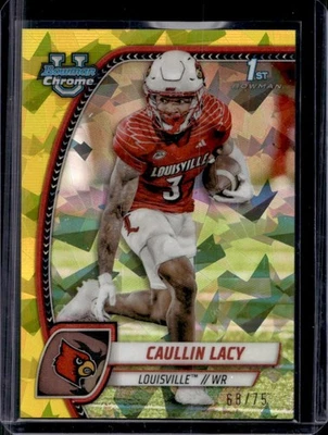 2024 Bowman Chrome U Sapphire Caullin Lacy Yellow Refractor #68/75 - Image 1 of 2