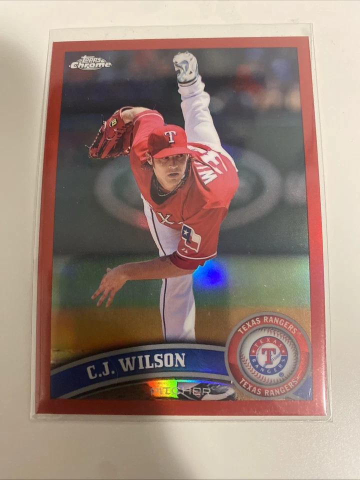 CJ Wilson 2011 Topps Chrome Red Refractor /25 Texas Rangers - Image 1 of 1