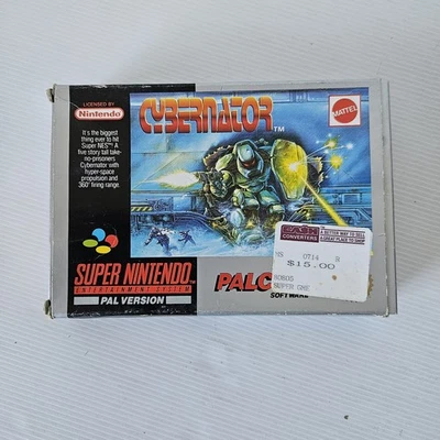 Cybernator SNES Super Nintendo Game With Box Free Postage - Image 1 of 4