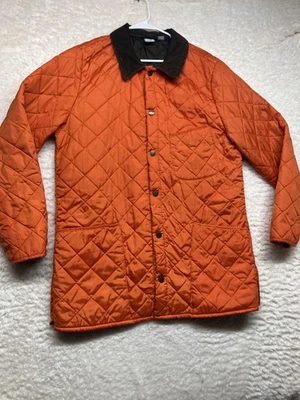 Chaqueta JCP Para Hombres Grande Naranja Acolchada Granero Abrigo Pana Cuello Ropa de Trabajo Utilidad Foto 1 de 4