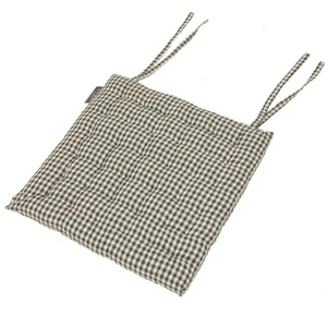 Gingham Check Seat Pad Cushion Dark Green Square 41x41cm Cotton Chair Bench - Picture 1 of 3