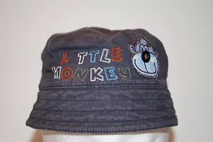 Joe Fresh Kleinkind 1-3 Jahre Fischerhut bestickt LITTLE MONKEY grau Baumwolle - Bild 1 von 6