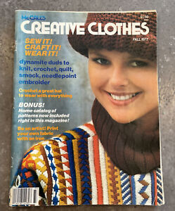 Very Retro 1977 Creative Clothes Christie Brinkley McCall Sewing Pattern Catalog