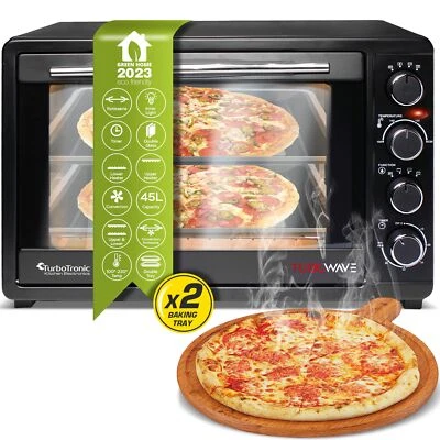 Mini Backofen 45L mit Drehspieß Umluft Ofen Pizza Tisch Camping Klein Groß 2000W - Bild 1 von 4