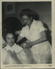 1956 Press Photo Victoria Shaw with costar in "The Eddy Duchin Story"