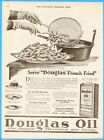 1919 Douglas Oil Cedar Rapids Iowa French Fries Chocolate Pudding Kitchen Ad