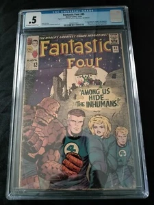 Fantastic Four 45 CGC 0.5 -blue label KEY Marvel 1965 story complete missing ads - Picture 1 of 17