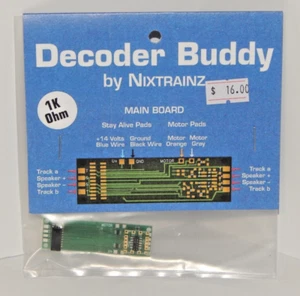 NixTrainz Decoder Buddy Main Board 1K Ohm for 8 Output Decoders NEW - Picture 1 of 2