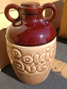 McCoy Keramik Kekskanne Glas 10 Zoll Moonshine Whiskey Kanne USA #213 Vintage, SCHÖN - Bild 1 von 12