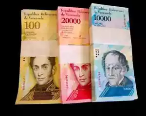 300 Venezuela Banknotes 100 each X 10000 / 20000 / 100000 BOLIVARES / UNC - Picture 1 of 4