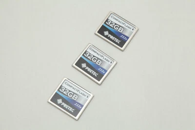 3 PCS MEMORY CARD PRETEC 32 GB COMPACT FLASH 233X - Image 1 of 2