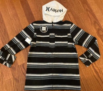 New! Hurley Youth XL Fleece Hoody Black/Gray - Image 1 of 2