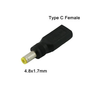1x USB 3.1 Type C Female to DC 4.8mm x 1.7mm Male Power Charge Adapter Connector - Picture 1 of 7