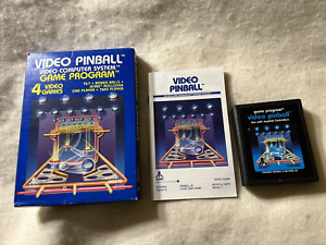 Video Pinball Atari 2600 CIB Complete - Cleaned and Tested - Works Great!