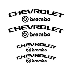 Chevrolet Camaro Brembo Brake Caliper High Temp Decal Vinyl Sticker - 4 Stickers - Picture 1 of 1