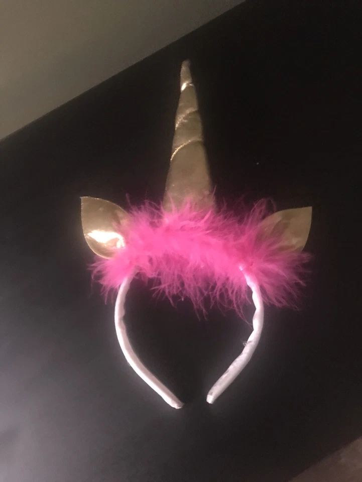 Pink, White & Gold Unicorn Headband - Image 1 of 4