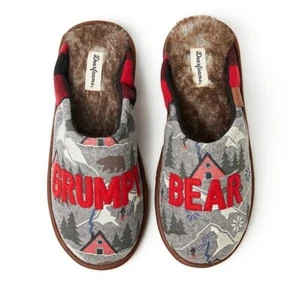 Dearfoams Unisex Men's 5-6 or Women's 7-8 COZY BEAR  Scuff Slippers NEW - Picture 1 of 6