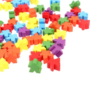 100Wooden Meeples 16mm Extra Board Game Bits Pawns Chess Pieces Bulk Replacem-ME - Picture 1 of 12