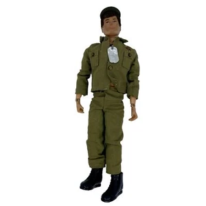 Vintage 1970s GI Joe Talking Man Of Action Army Dark Flocked Hair Blue Eyes - Bild 1 von 14