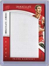 2015 Immaculate Frank Kaminsky Jumbo Jersey Patch Rookie Card 32/99 BADGERS