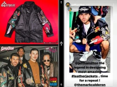 🔥Ultra Rare Vintage 90s Jeff Hamilton Dragon Wings Suit Blazer Leather Jacket M - Image 1 of 4