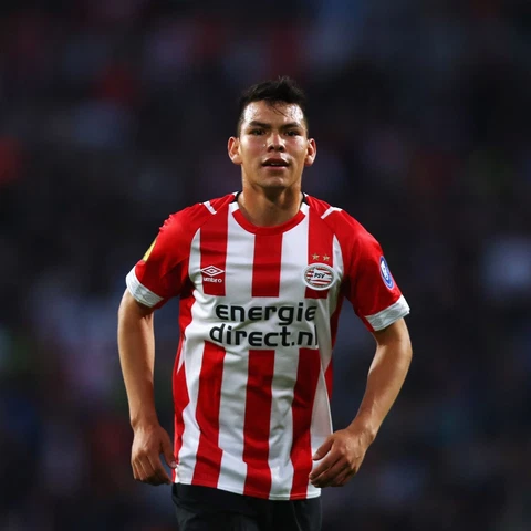 NWT Umbro PSV Eindhoven 2017/2018 Home Jersey Hirving Lozano Mexico Autographed Cover