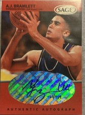 AJ Bramlett Arizona Basketball Sage Autograph Rookie Card Lute Olson Auto /999