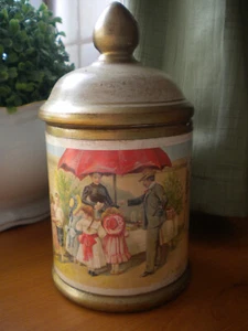 Nostalgie Dose mit Deckel Steingut - Bild 1 von 3