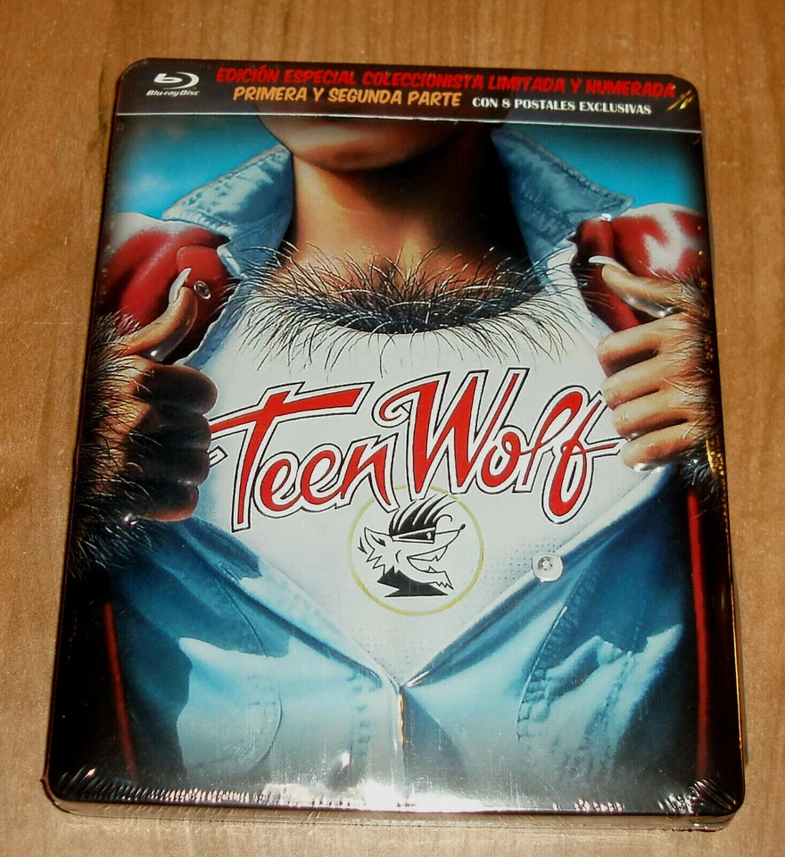 Teen Wolf 1 & 2 Limited Edition Embossed Futurepak 8 Postcards Blu Ray -