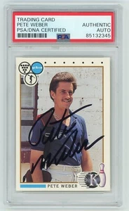 Pete Weber signiert 1990 Kingpins PBA Rookie RC Karte #23 - HOF Bowler - PSA - Bild 1 von 2