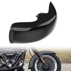 ABS Gloss Black Front Fender Mudguard Fits For Harley Softail FatBoy 2006-2017 - Foto 1 di 12