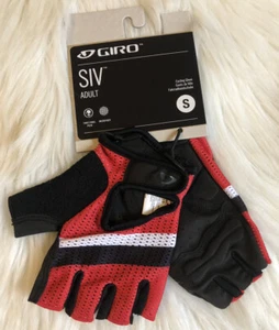 Giro SIV Men's Cycling Bike Bicycle Gloves Red w/ Stripe Size Small FREE SHIP - Picture 1 of 3