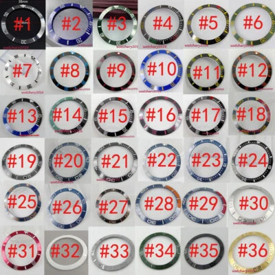 38mm Sloping Ceramic/Aolly Watch Bezel Insert Fit For 40mm SUB Mens Watches - Image 1 of 4