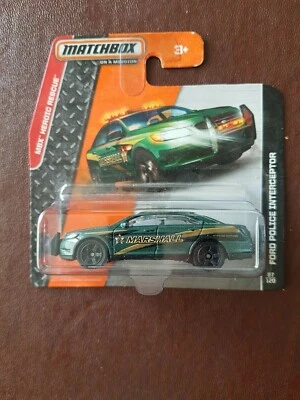 Matchbox 2013 MBX Heroic Rescue 87/120 - Ford Police Interceptor - tarjeta corta Foto 1 de 2