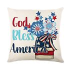 Happy Independence Day Throw Pillow Case Sofa Cushion Cover Decorative K Party