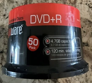 Gigaware DVD+R 50 Pack 1x - 16x 4.7GB Capacity 120 min of Video Recording St1 - Picture 1 of 2