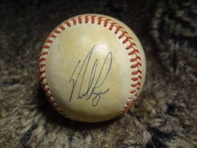 Nolan Ryan CA Angels 1977 Autographed Baseball (Angels vs. Giants Exhibition) - Image 1 of 4