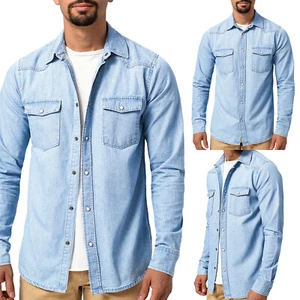 Indicode Herren Hemd Mike-Jeanshemd Denim Freizeithemd Männerhemd Kentkragen - Bild 1 von 9