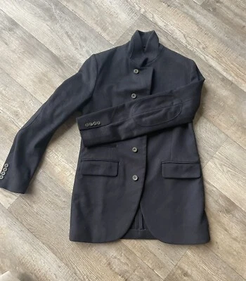 Abrigo Patrizia Pepe Línea Ajustado Negro Lana Mezcla Cachemira IT 46 US 36 S Foto 1 de 4